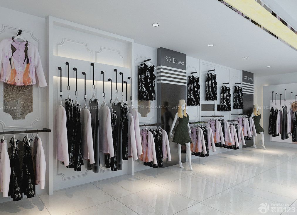 簡裝歐式風格女裝服裝店 裝信通網設計靈感與效果圖賞析